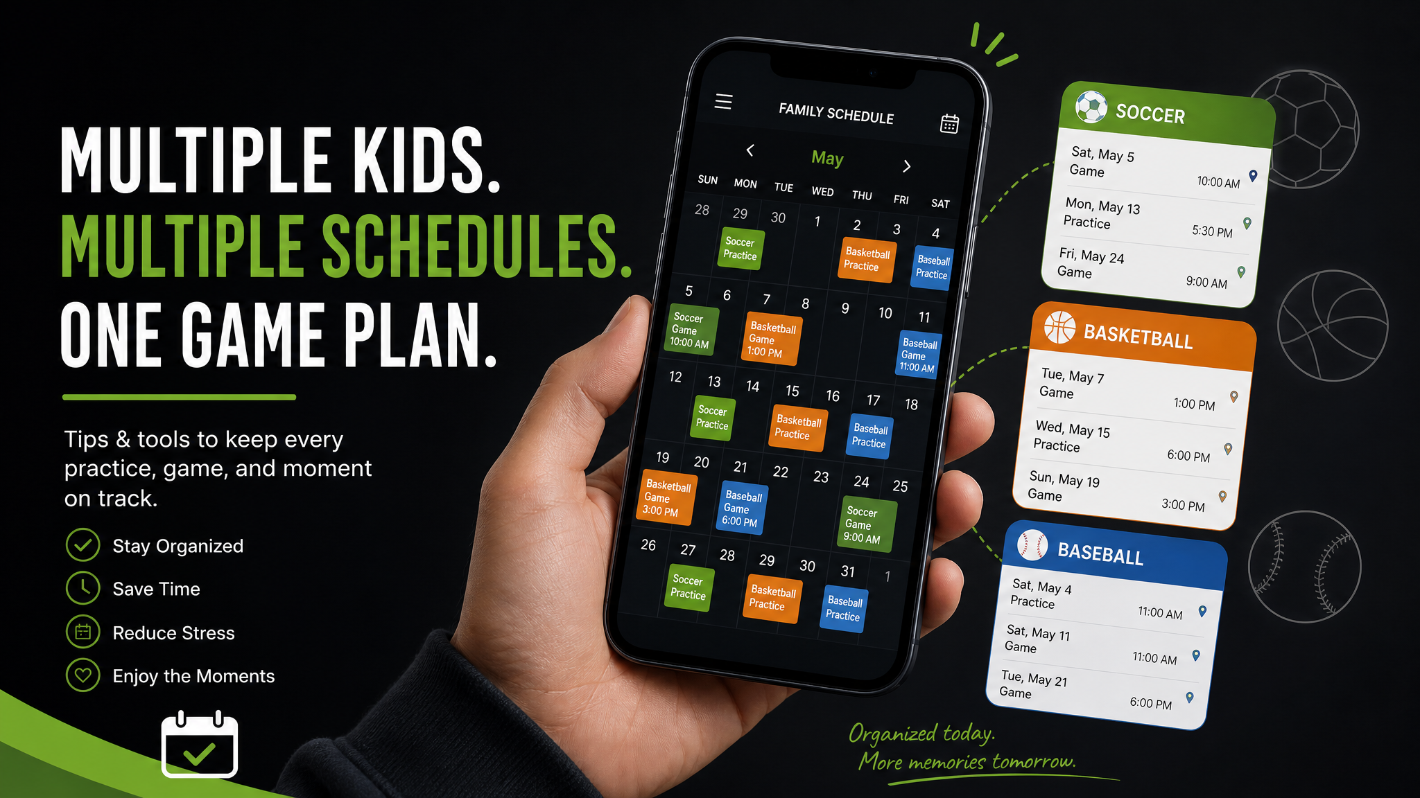 Managing Multiple Kids Sports Schedules